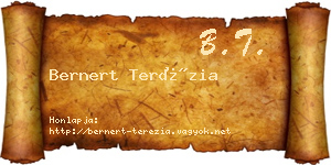 Bernert Terézia névjegykártya